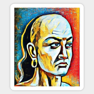 Chanakya Abstract Portrait | Chanakya Artwork 2 Sticker